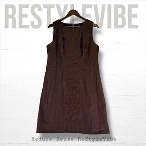 WHITE HOUSE BLACK MARKET Women’s Size 14 Dress Sheath Lined Embroidered Details